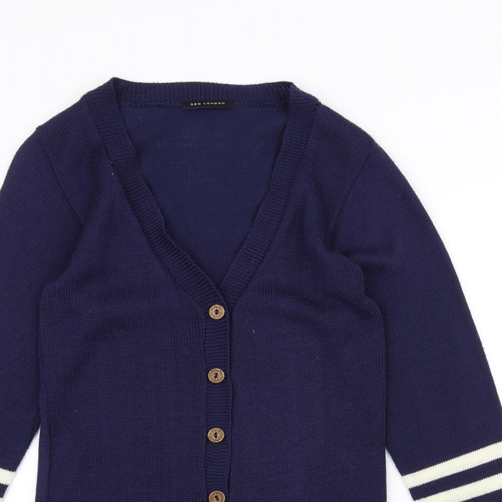 QED London Womens Blue   Cardigan Jumper Size 8