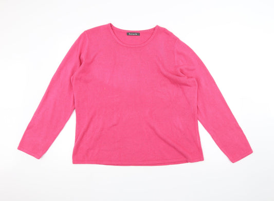 Bonmarché Womens Pink   Pullover Jumper Size L