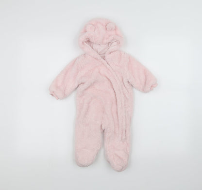 F&F Baby Pink Solid  Babydoll One Piece Size 3-6 Months
