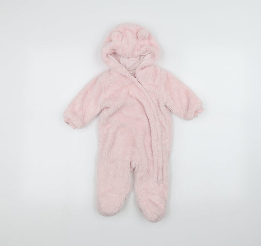 F&F Baby Pink Solid  Babydoll One Piece Size 3-6 Months