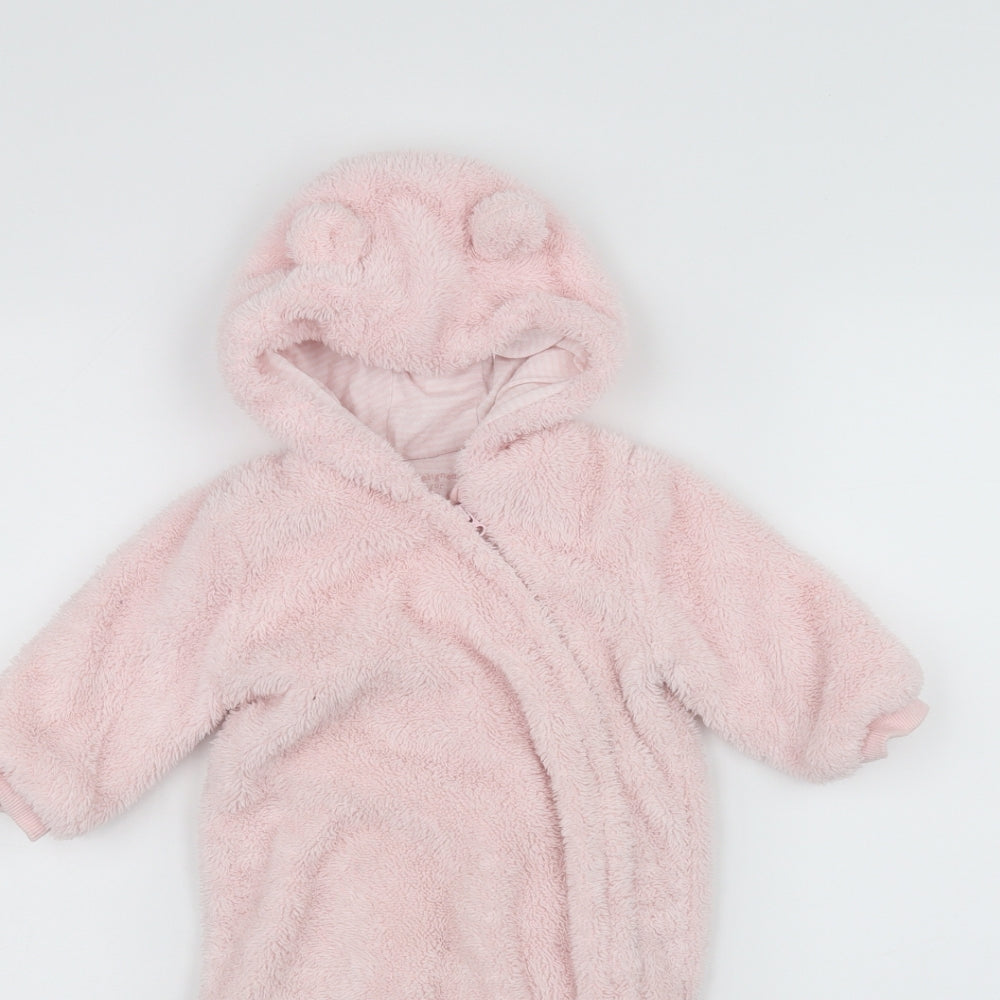 F&F Baby Pink Solid  Babydoll One Piece Size 3-6 Months