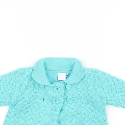 Mini Club Baby Blue  Knit Jacket Coatigan Size 0-3 Months