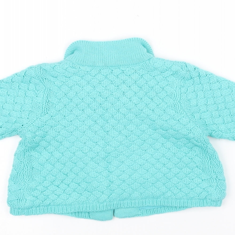 Mini Club Baby Blue  Knit Jacket Coatigan Size 0-3 Months