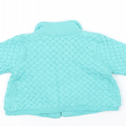Mini Club Baby Blue  Knit Jacket Coatigan Size 0-3 Months