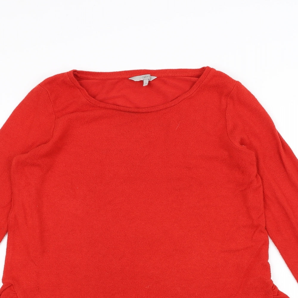 Womens UK Size 10 NEXT Red Basic T-Shirt