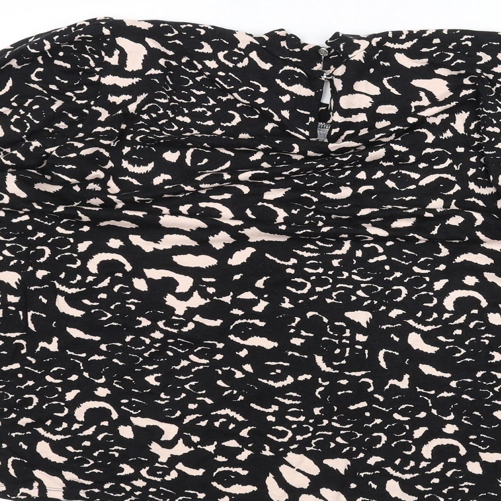 Womens UK Size 18 M&Co Black Basic T-Shirt