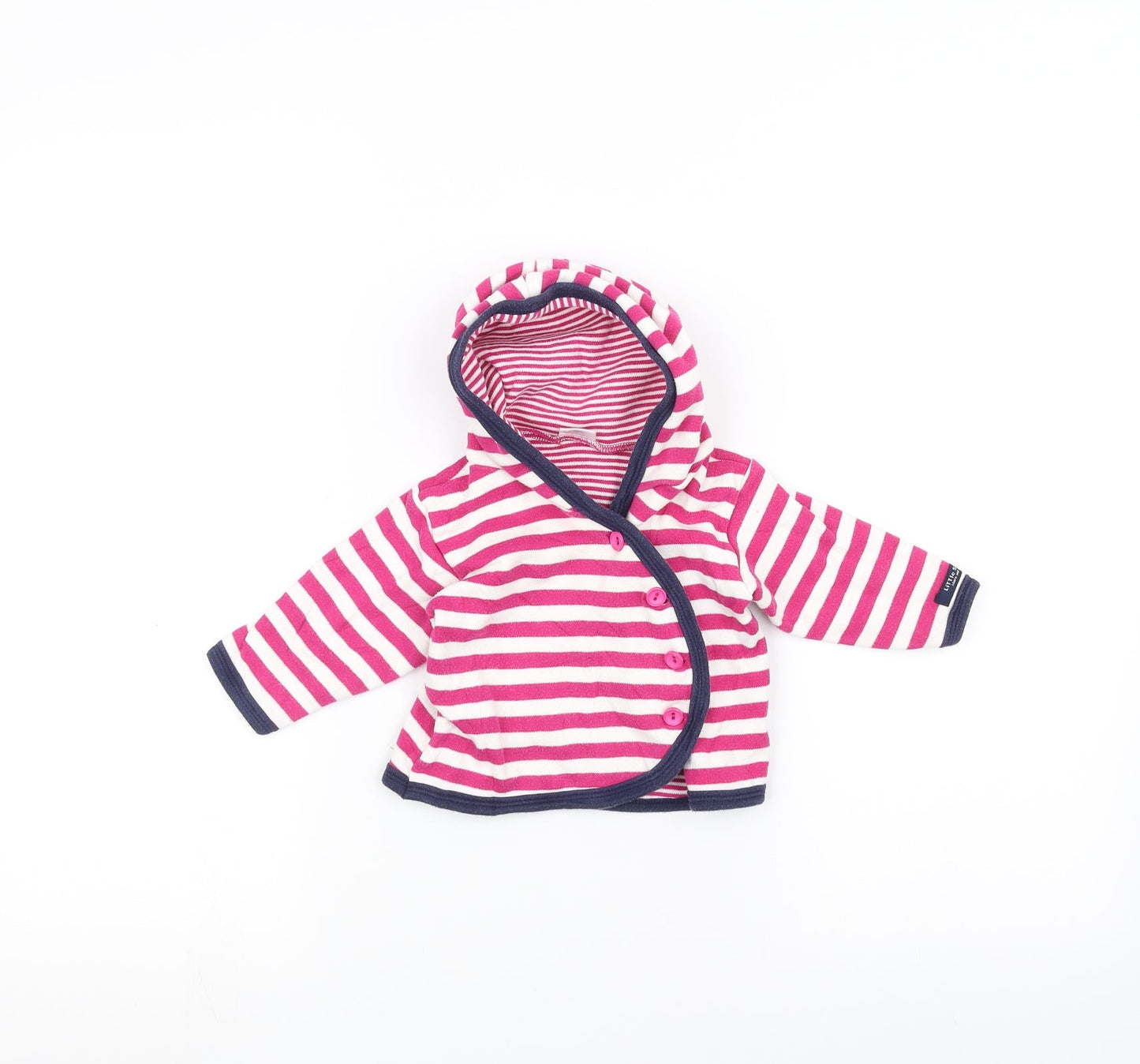 Little Shrimp Baby Pink Striped  Jacket  Size 3-6 Months