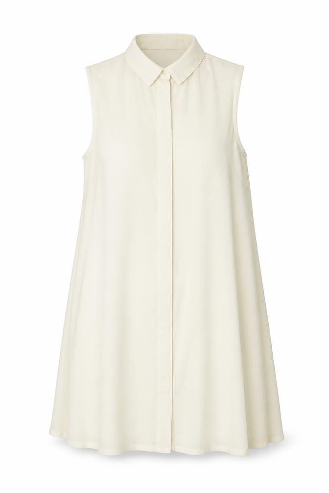 Womens UK Size 8 Missguided Ivory Basic Button-Up