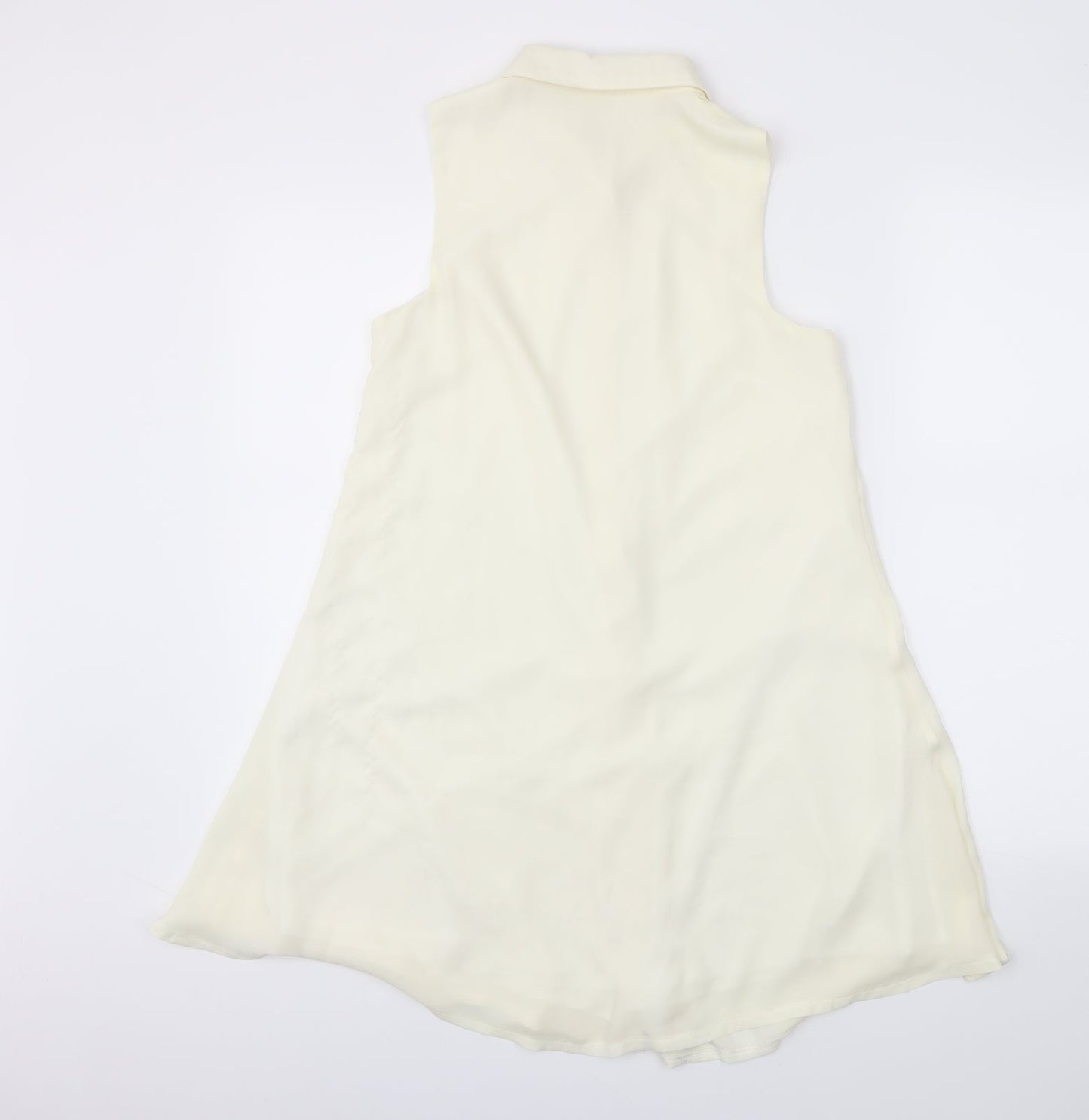 Womens UK Size 8 Missguided Ivory Basic Button-Up