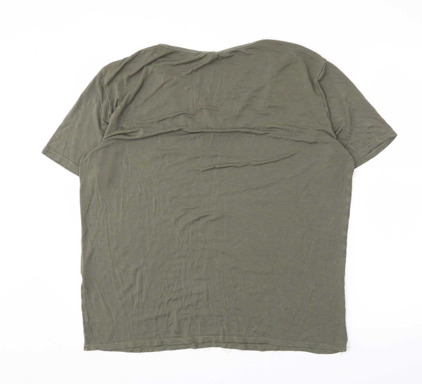 Boohoo Womens Green   Basic T-Shirt Size 16