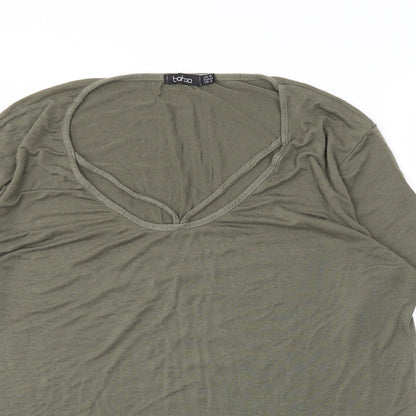 Boohoo Womens Green   Basic T-Shirt Size 16