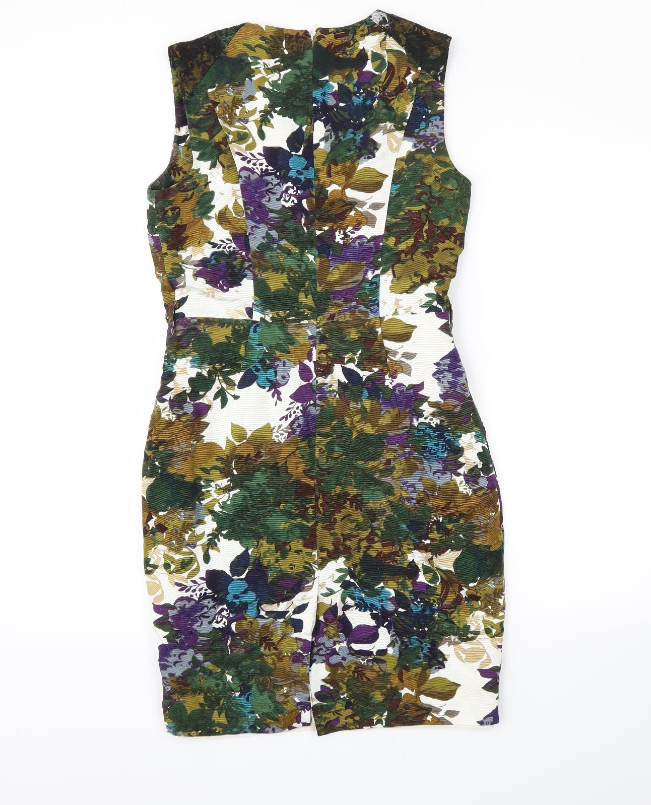 NEXT Womens White Floral  Sheath  Size 8