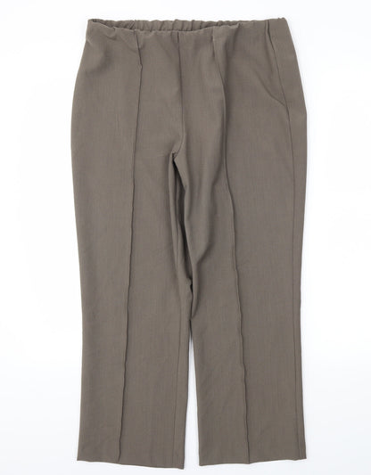 Womens UK Size 12 BM Regular Fit  Brown Trousers