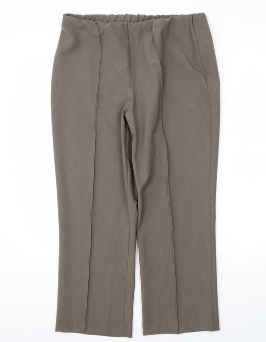 Womens UK Size 12 BM Regular Fit  Brown Trousers