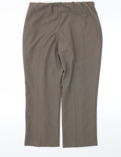 Womens UK Size 12 BM Regular Fit  Brown Trousers