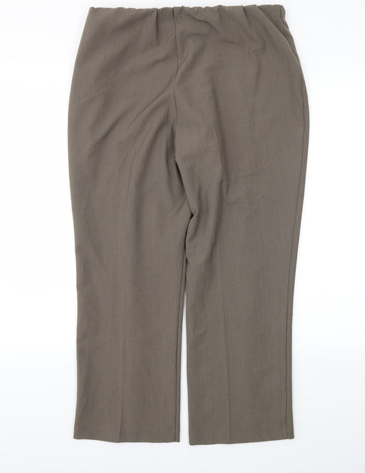 Womens UK Size 12 BM Regular Fit  Brown Trousers