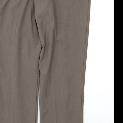 Womens UK Size 12 BM Regular Fit  Brown Trousers