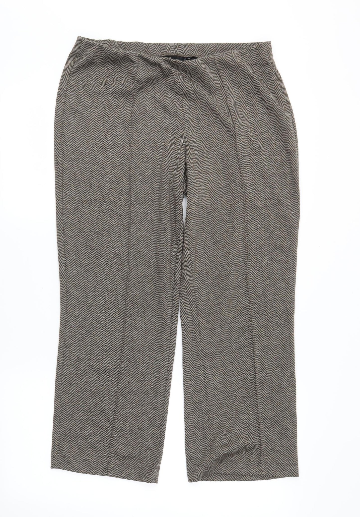 Womens UK Size 12 BM Regular Fit  Brown Trousers