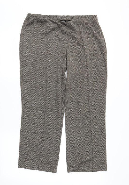 Womens UK Size 12 BM Regular Fit  Brown Trousers