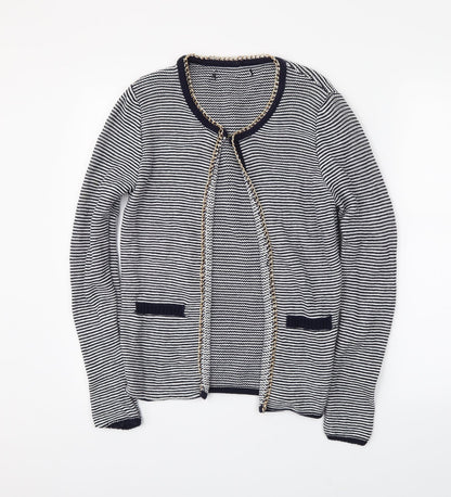 Atmosphere Womens Blue Striped  Cardigan Jumper Size S