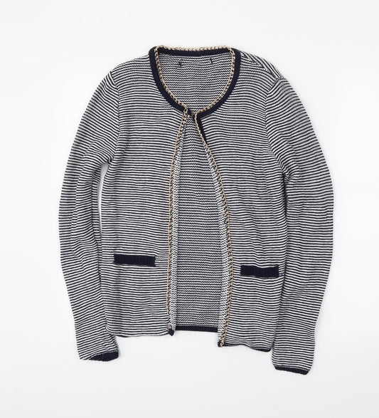 Atmosphere Womens Blue Striped  Cardigan Jumper Size S