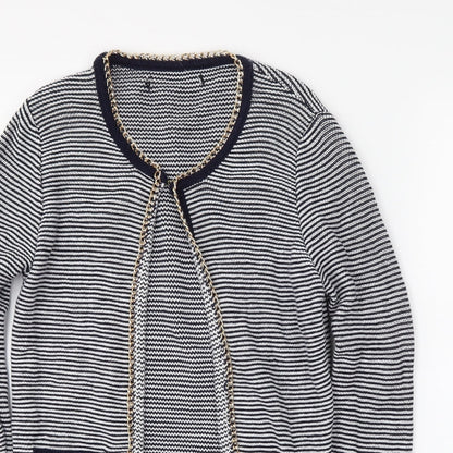 Atmosphere Womens Blue Striped  Cardigan Jumper Size S