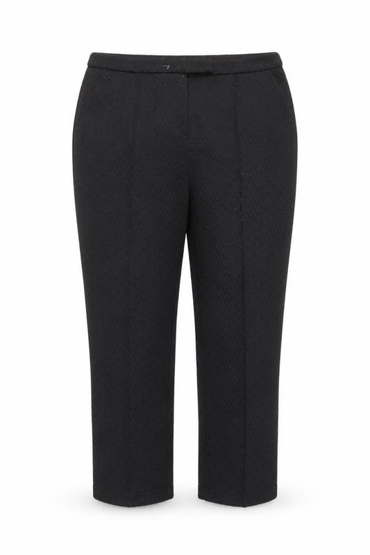 Womens UK Size 12 Select Regular Fit Cropped Black Trousers