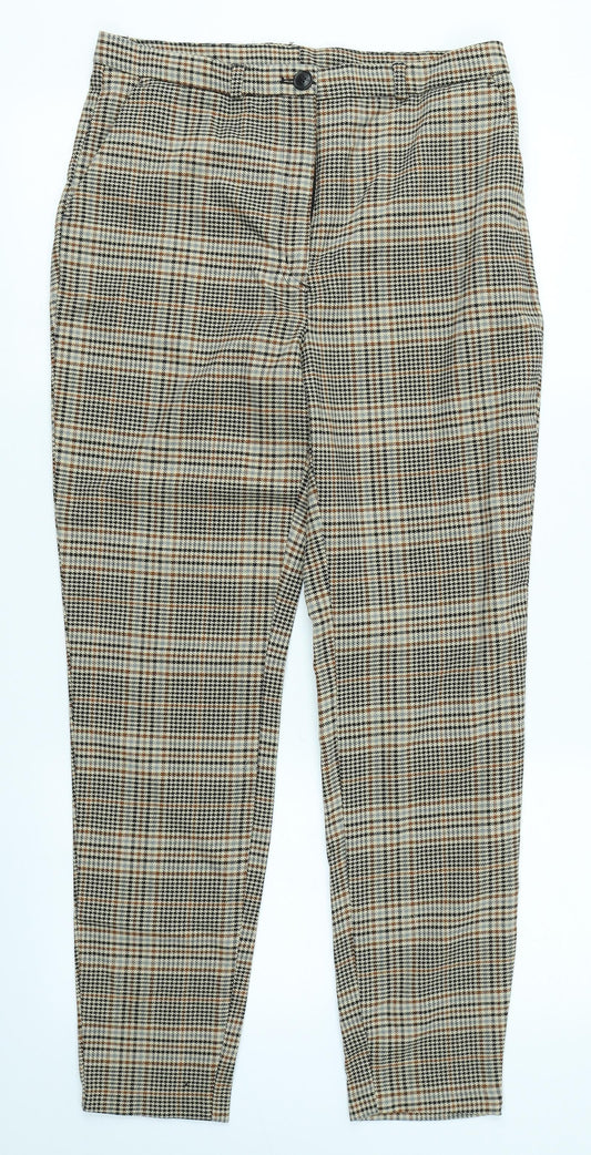Womens UK Size 10 Monki Regular Fit  Brown Trousers