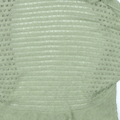 Per Una Womens Green  Knit Cardigan Jumper Size M