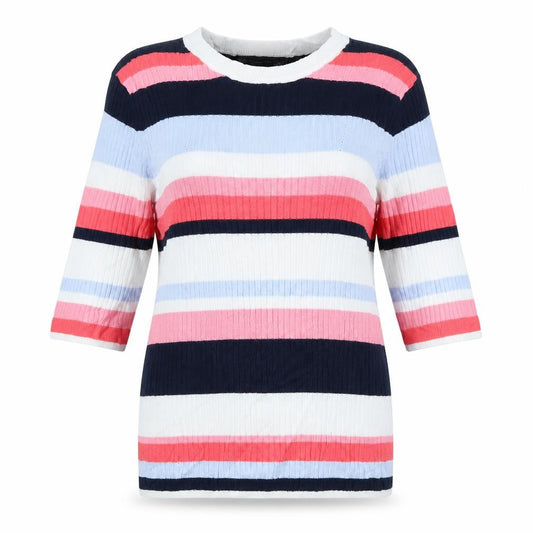 Marks & Spencer Collection Womens White Striped  Pullover Jumper Size 12