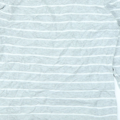 Esprit Womens Grey Striped  Pullover Jumper Size S