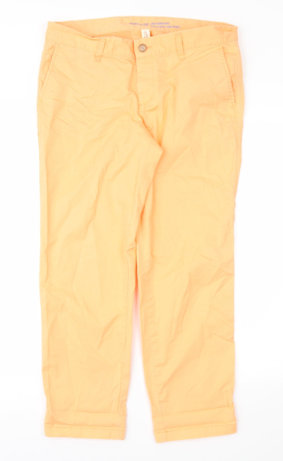 Womens UK Size 8 Gap Regular Fit Chino Orange Trousers