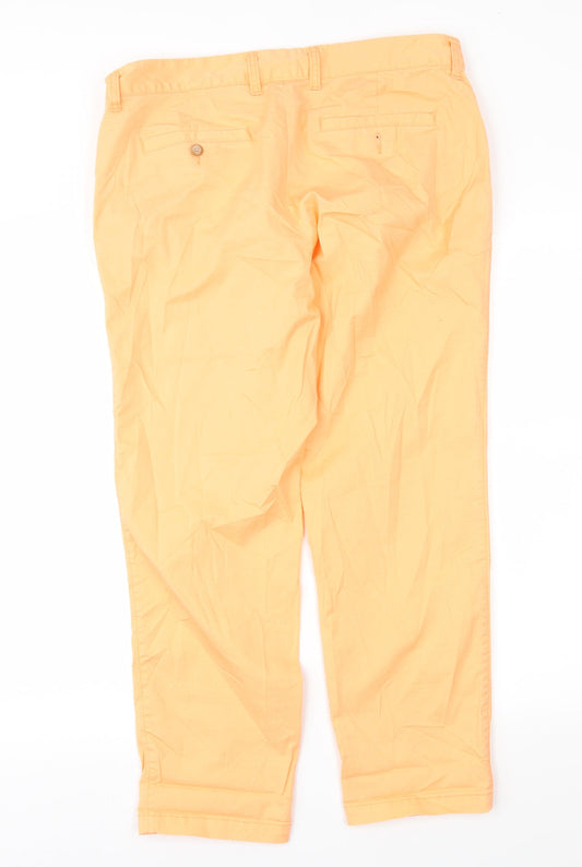 Womens UK Size 8 Gap Regular Fit Chino Orange Trousers
