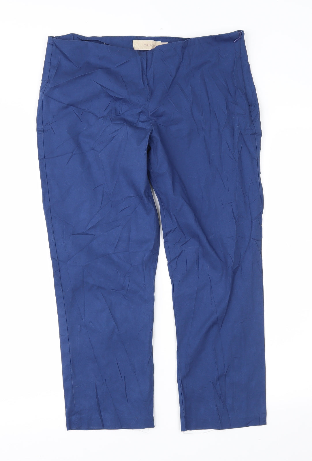 Trucco Womens Blue   Cropped Trousers Size 14 L24 in