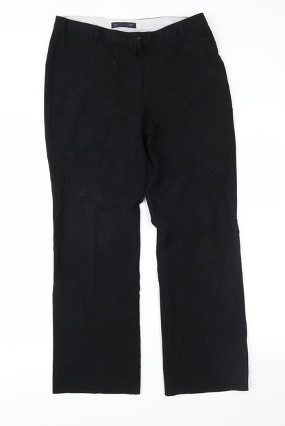 Womens UK Size 10 Marks and Spencer Regular Fit  Black Trousers