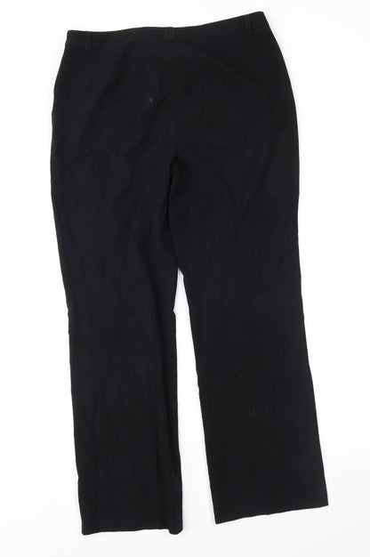 Womens UK Size 10 Marks and Spencer Regular Fit  Black Trousers