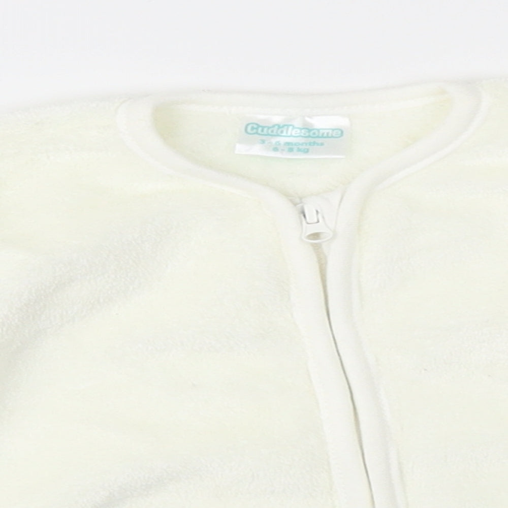 Cuddlesome Baby Ivory  Fleece Jacket  Size 3-6 Months