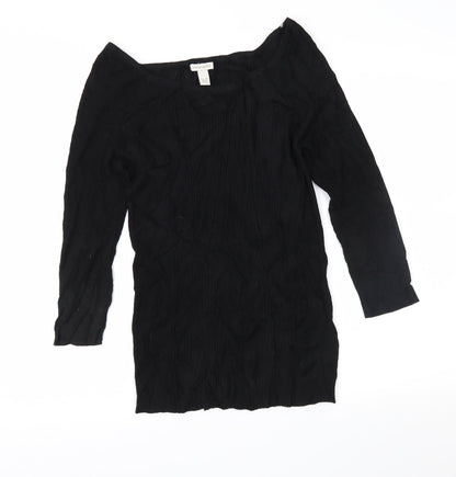 Boston Proper Womens Black   Pullover Jumper Size M
