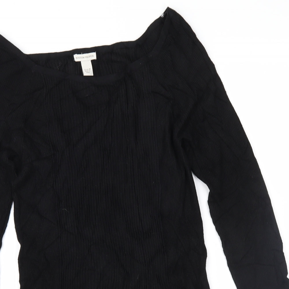 Boston Proper Womens Black   Pullover Jumper Size M