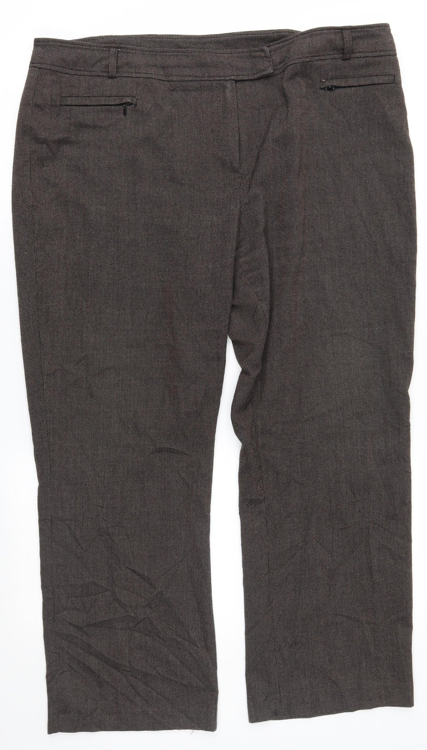 Womens UK Size 18 BHS Regular Fit Dress Pants Grey Trousers