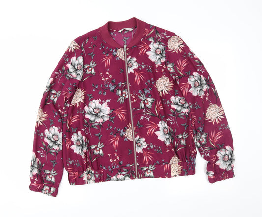 George Womens Purple Floral  Jacket  Size 12