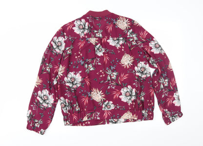 George Womens Purple Floral  Jacket  Size 12