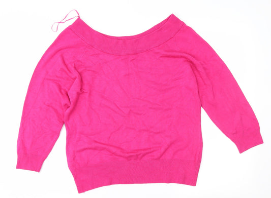 Debbie Morgan Womens Pink   Pullover Jumper Size XL