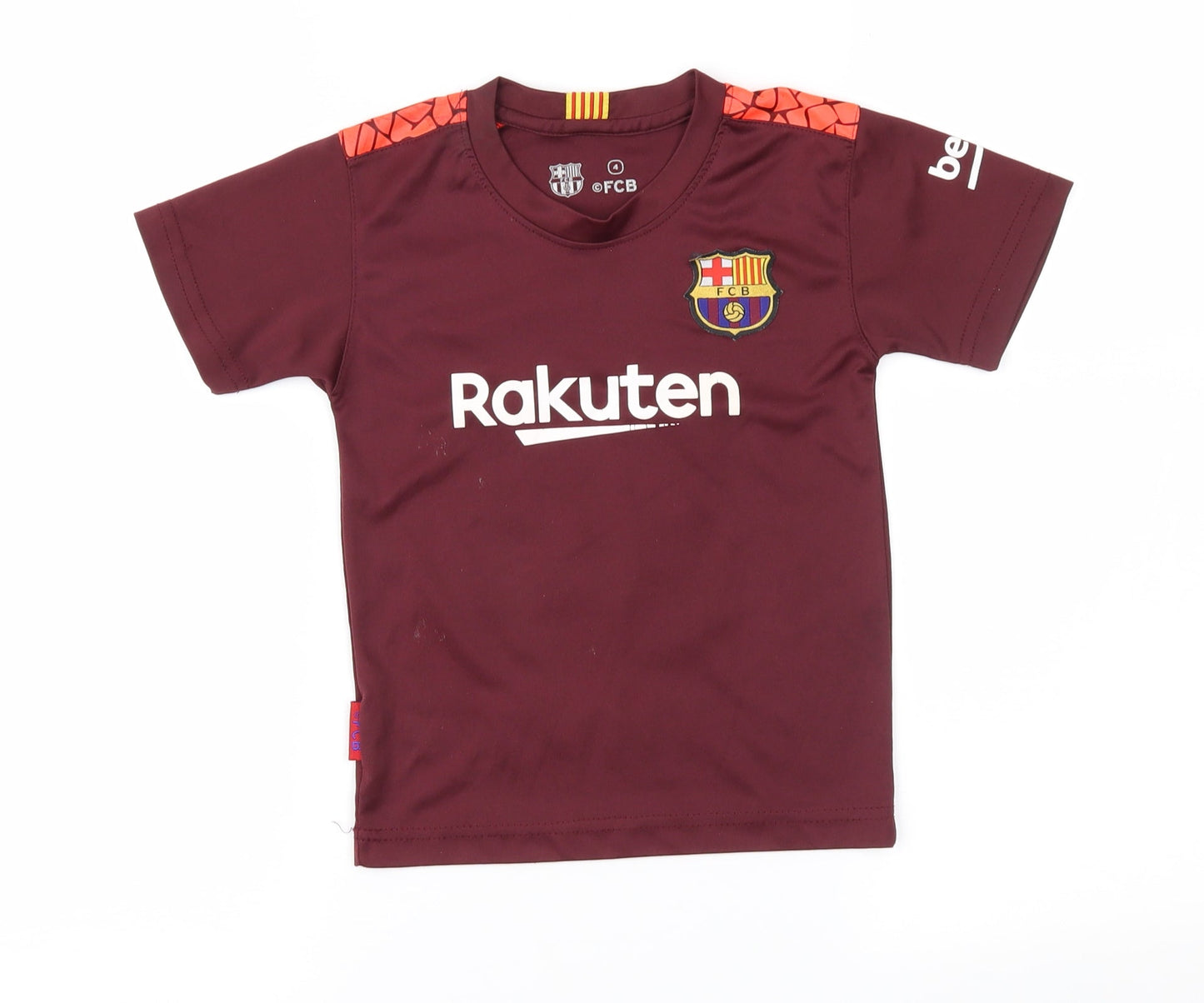 FC Barcelona Boys Purple   Basic T-Shirt Size 4 Years  - Barcelona FC