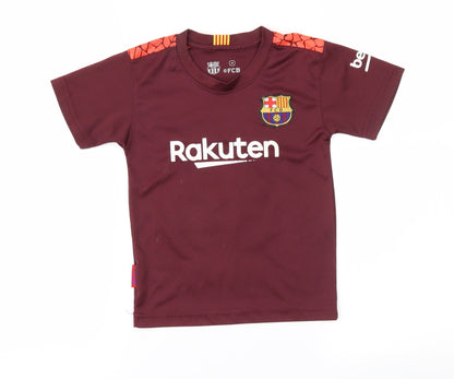 FC Barcelona Boys Purple   Basic T-Shirt Size 4 Years  - Barcelona FC