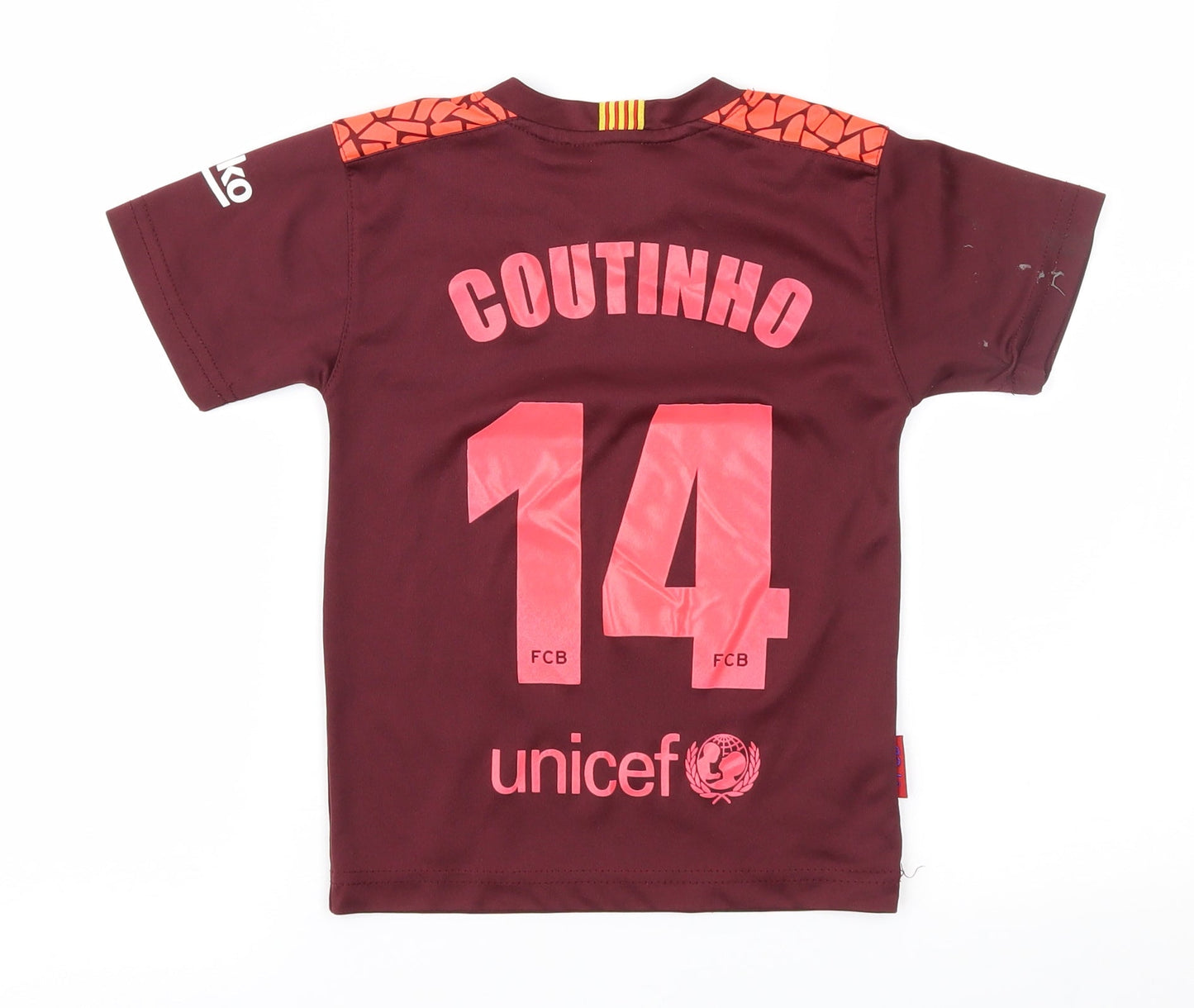 FC Barcelona Boys Purple   Basic T-Shirt Size 4 Years  - Barcelona FC