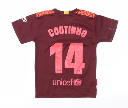 FC Barcelona Boys Purple   Basic T-Shirt Size 4 Years  - Barcelona FC