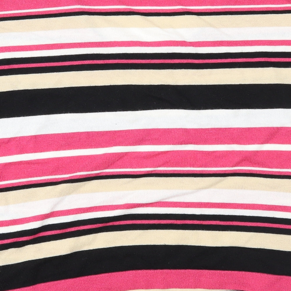 Marks and Spencer Womens Pink Striped  Pullover Jumper Size 18