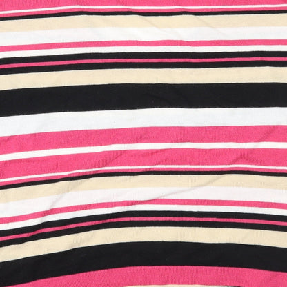 Marks and Spencer Womens Pink Striped  Pullover Jumper Size 18