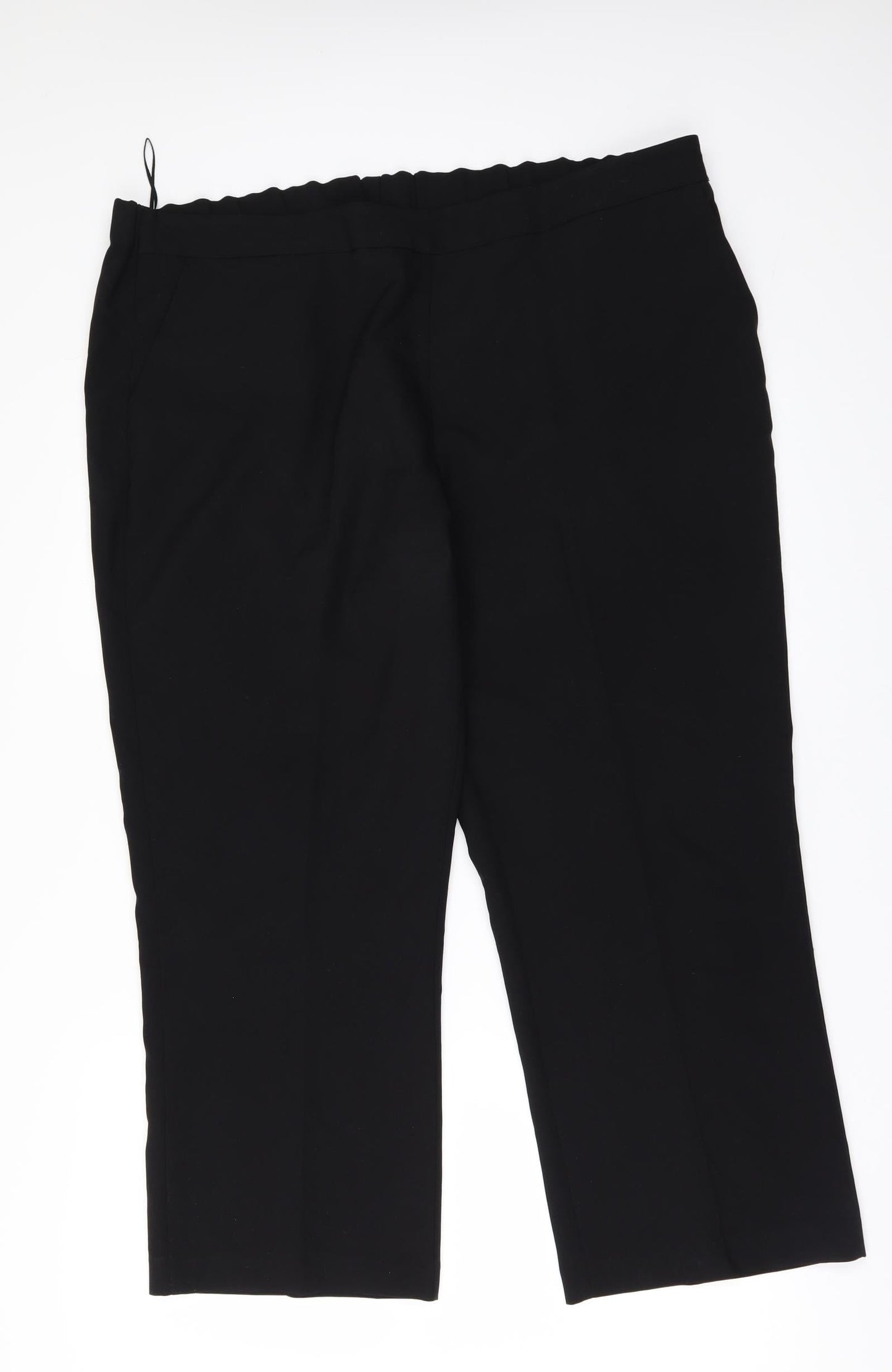 Womens UK Size 18 Preworn Regular Fit  Black Trousers